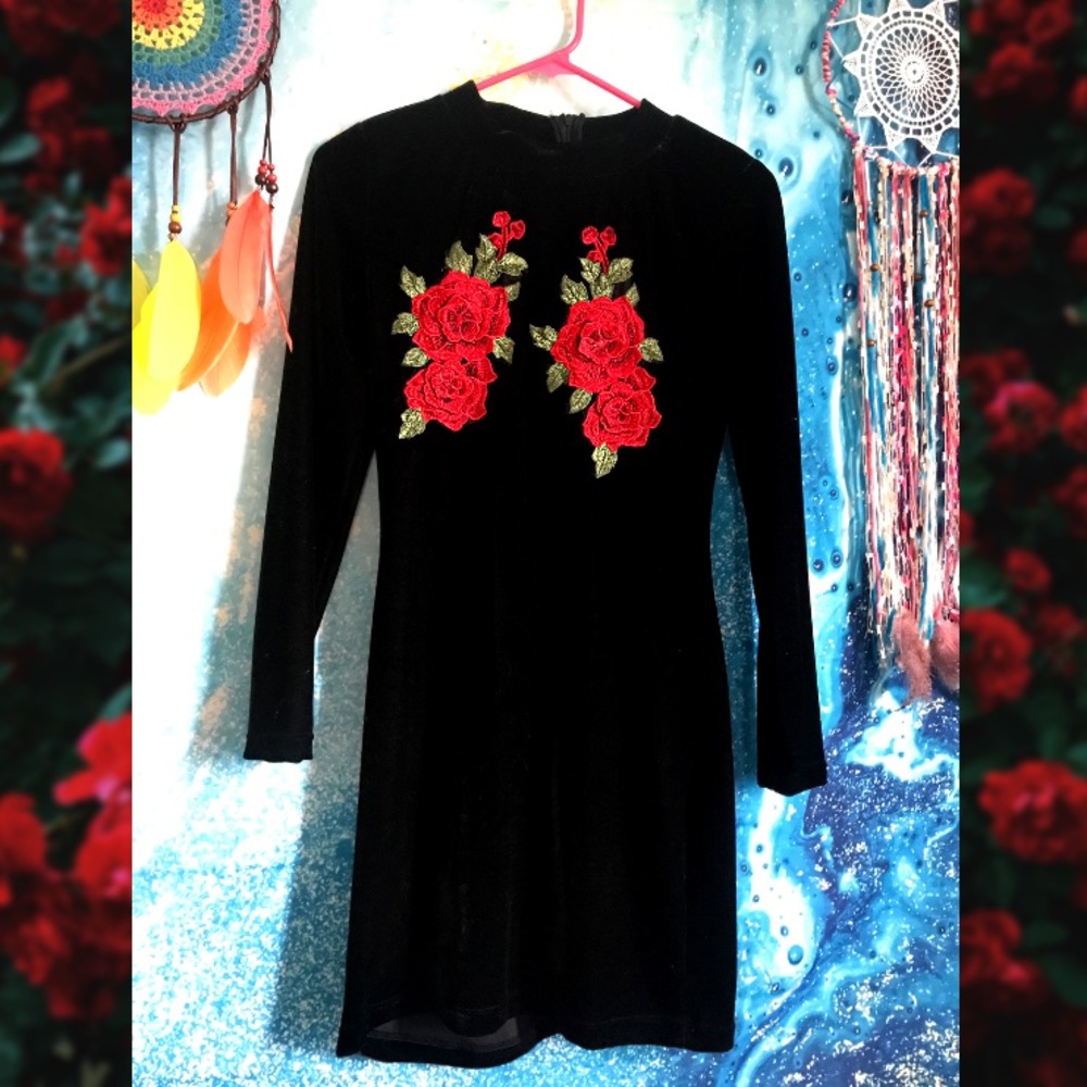Embroidered Bodycon Dress